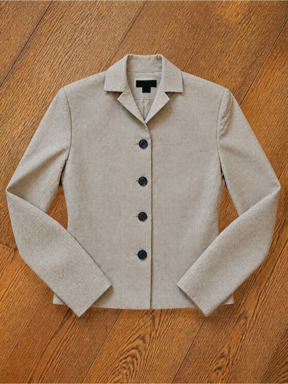 Ann Taylor Silk Micro Houndstooth Blazer Size 2
